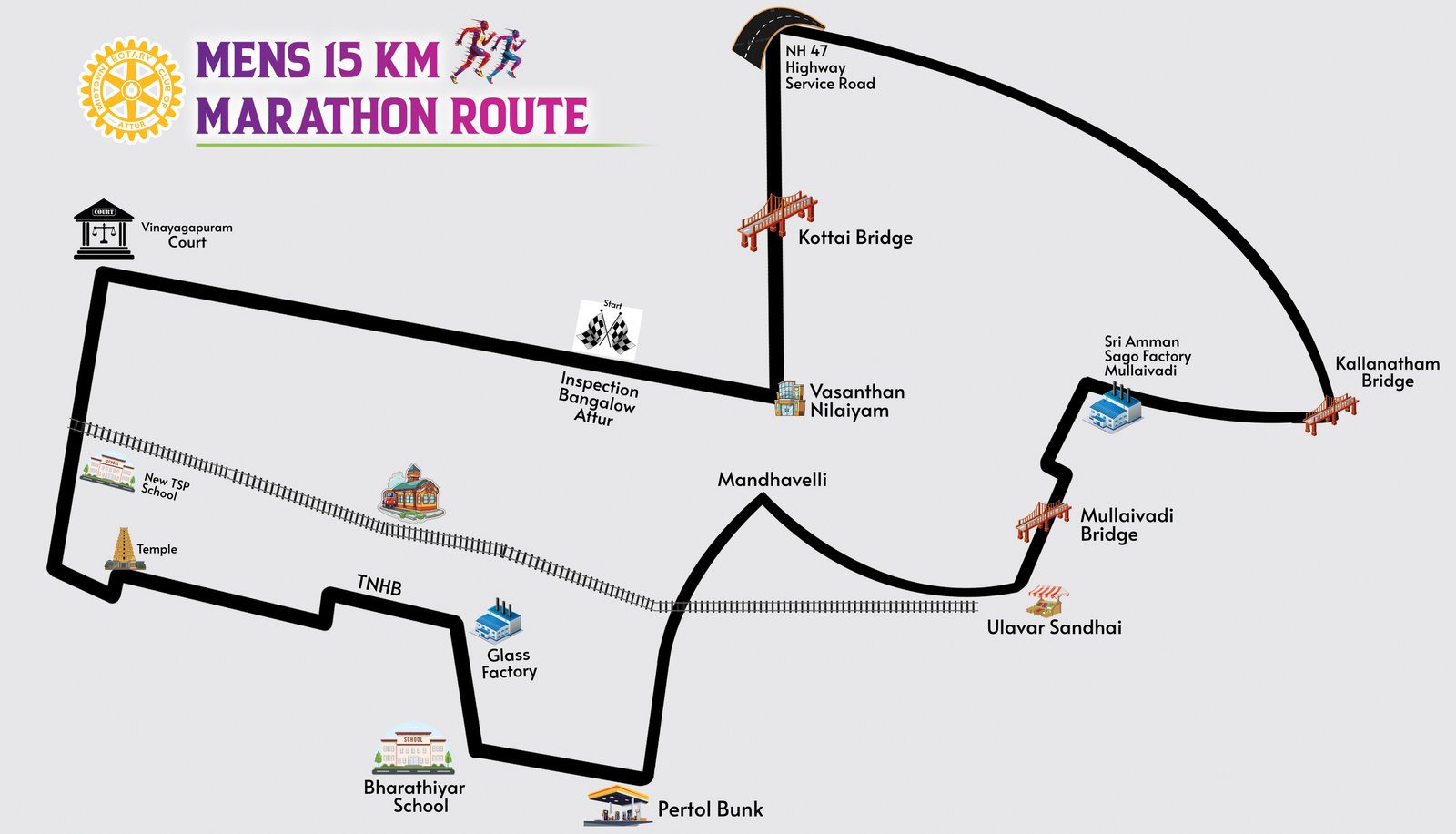 Rotary Maraton Map Mens